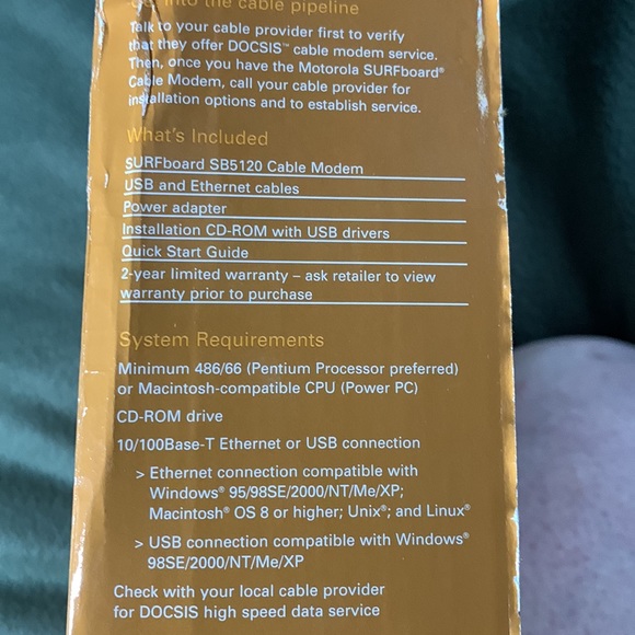 Motorola SURFboard cable modem.  New in Box.  Sealed. - Picture 4 of 4